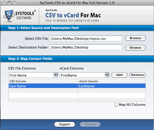 select CSV