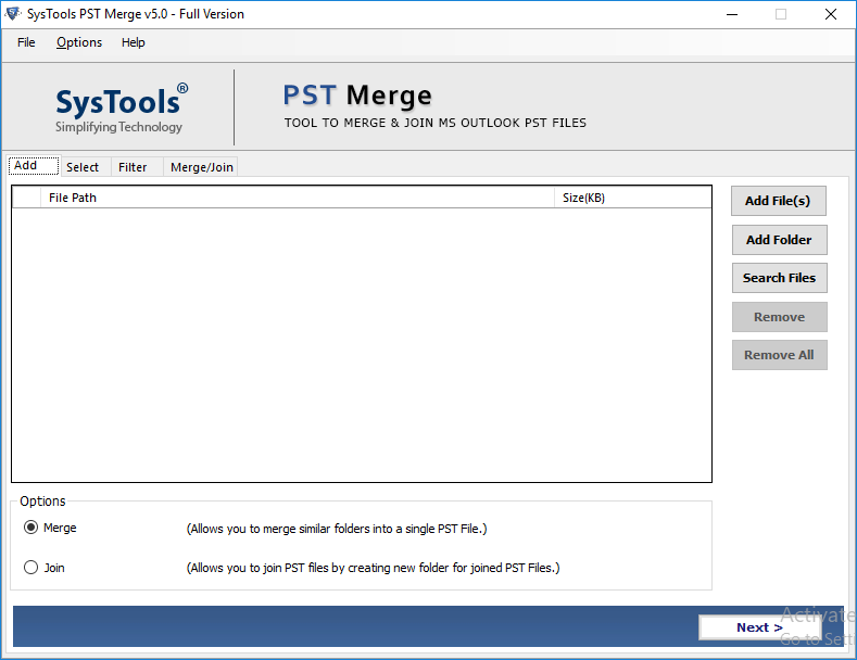 free PST merge software