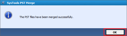 successfully merged pst file